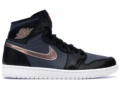 Pre-owned Jordan Men's  1 Retro Bronze Medal Sneakers In Black/metallic Red Bronze/dark Grey In Multi