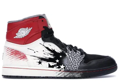 Pre-owned Jordan Men's  1 Retro Dave Wings For The Future Sneakers In Black/sport Red/white In Multi