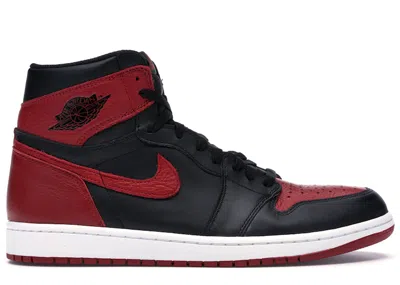 Pre-owned Jordan Men's  1 Retro High Bred Banned (2016) Sneakers In Black/varsity Red/white