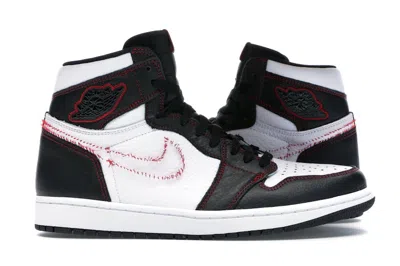 Pre-owned Jordan Men's  1 Retro High Defiant Gym Red Sneakers In Black/university Gold/white