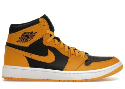 Pre-owned Jordan Men's  1 Retro High Golf Sneakers In Pollen/black/white