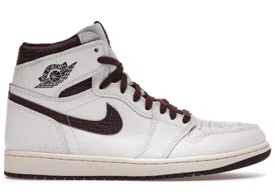 Pre-owned Jordan Men's  1 Retro High Og A Ma Maniére Sneakers In Sail/burgundy Crush In Multi