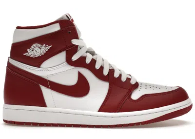 Pre-owned Jordan Men's  1 Retro High Og Artisanal Sneakers In White/team Red