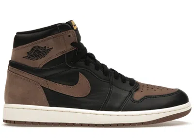 Pre-owned Jordan Men's  1 Retro High Og Sneakers In Black/metallic Gold/palomino