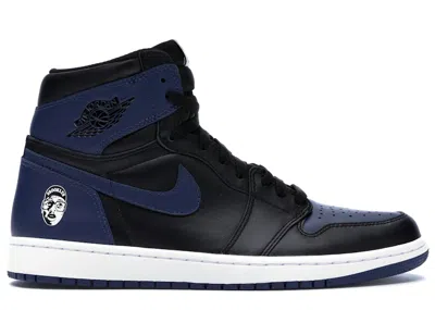 Pre-owned Jordan Men's  1 Retro High Og Spike Lee Fort Greene Sneakers In Midnight Navy Blue/black/white In Multi