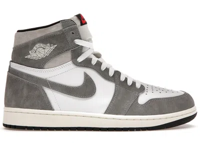 Pre-owned Jordan Men's  1 Retro High Og Washed Sneakers In Black/fire Red/light Smoke Grey In Multi