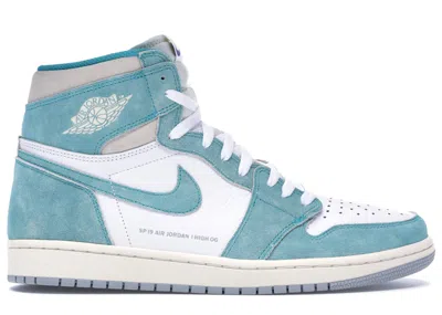 Pre-owned Jordan Men's  1 Retro High Sneakers In Turbo Green/sail/white