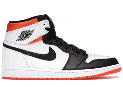 Pre-owned Jordan Men's  1 Retro High Sneakers In White/electro Orange/black