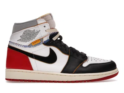Pre-owned Jordan Men's  1 Retro High Union Los Angeles Toe Sneakers In White/black/varsity Red