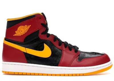 Pre-owned Jordan Men's  1 Retro Human Highlight Sneakers In Black/yellow/red