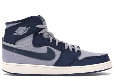 Pre-owned Jordan Men's  1 Retro Ko Georgetown Sneakers In Cool Grey/midnight Navy Blue/white In Multi