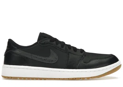Pre-owned Jordan Men's  1 Retro Low Golf Gum Sneakers In Black/anthracite/gum Medium Brown In Multi
