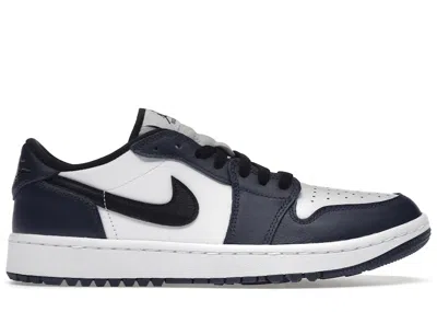 Pre-owned Jordan Men's  1 Retro Low Golf Sneakers In White/midnight Navy Blue/black