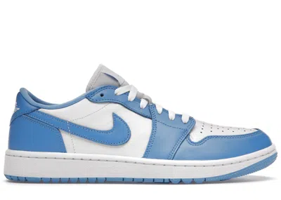 Pre-owned Jordan Men's  1 Retro Low Golf Unc Sneakers In White/university Blue In Multi
