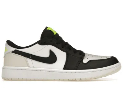 Pre-owned Jordan Men's  1 Retro Low Golf Volt Sneakers In White/black/phantom In Multi