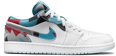 Pre-owned Jordan Men's  1 Retro Low N7 Sneakers In White/dark Turquoise/black