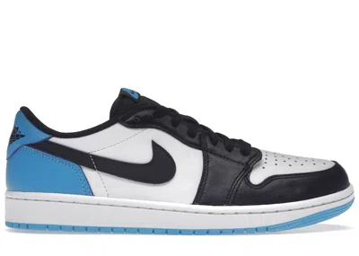 Pre-owned Jordan Men's  1 Retro Low Og Sneakers In White/dark Powder Blue/black