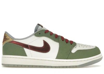 Pre-owned Jordan Men's  1 Retro Low Og Year Of The Dragon (2024) Sneakers In Sail/black/varsity Red In Multi