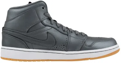 Pre-owned Jordan Men's  1 Retro Mid Nouveau Sneakers In Cool Grey/white/gum Light Brown