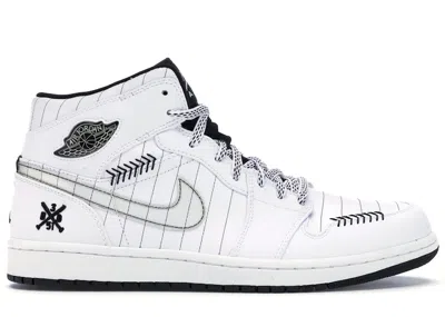 Pre-owned Jordan Men's  1 Retro Opening Day Sneakers In White/black/silver In Multi