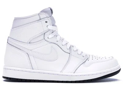 Pre-owned Jordan Men's  1 Retro Perforated Sneakers In White/black