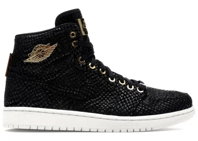 Pre-owned Jordan Men's  1 Retro Pinnacle Sneakers In Black/metallic Gold/white In Multi