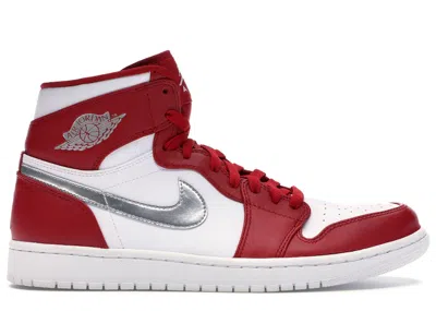 Pre-owned Jordan Men's  1 Retro Silver Medal Sneakers In Gym Red/metallic Silver/white In Multi
