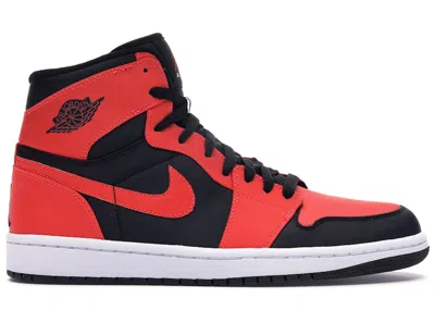 Pre-owned Jordan Men's  1 Retro Sneakers In Black/max Orange/white