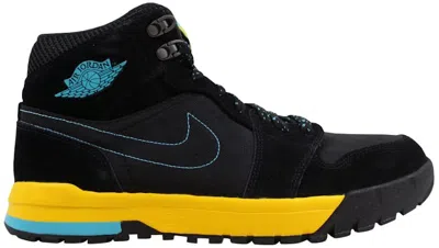 Pre-owned Jordan Men's  1 Trek Sneakers In Black/gamma Blue/varsity Maize
