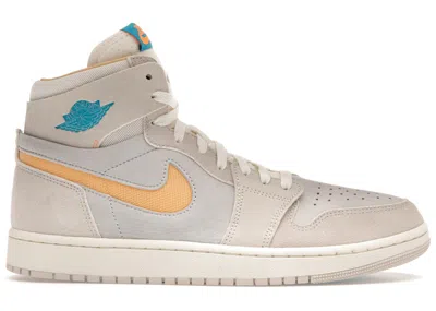 Pre-owned Jordan Men's  1 Zoom Cmft 2 Sneakers In Orewood Brown/bright Citrus/sail In Multi