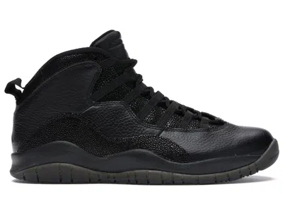 Pre-owned Jordan Men's  10 Retro Drake Ovo Sneakers In Black/metallic Gold