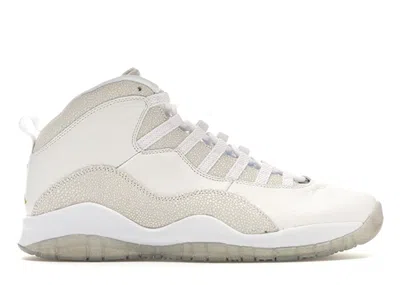 Pre-owned Jordan Men's  10 Retro Drake Ovo Sneakers In Summit White/metallic Gold In Multi