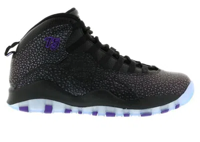 Pre-owned Jordan Men's  10 Retro Paris Sneakers In Black/fierce Purple In Multi