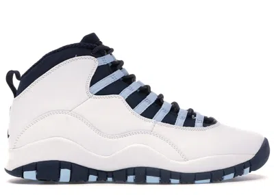 Pre-owned Jordan Men's  10 Retro Sneakers In White/obsidian/ice Blue In Multi