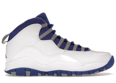 Pre-owned Jordan Men's  10 Retro Sneakers In White/old Royal/stealth