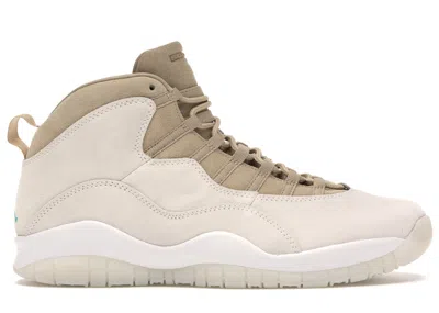 Pre-owned Jordan Men's  10 Retro Solefly 10th Anniversary Sneakers In Sail/turbo Green/linen