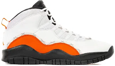 Pre-owned Jordan Men's  10 Retro Solefly (friends And Family) Sneakers In White/black/orange