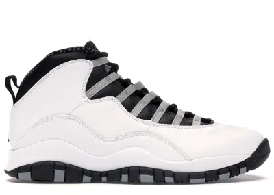 Pre-owned Jordan Men's  10 Retro Steel (2005) Sneakers In White/black/light Steel Grey