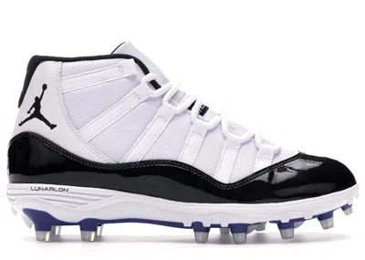Pre-owned Jordan Men's  11 Retro Cleat Sneakers In White/black/concord In Multi