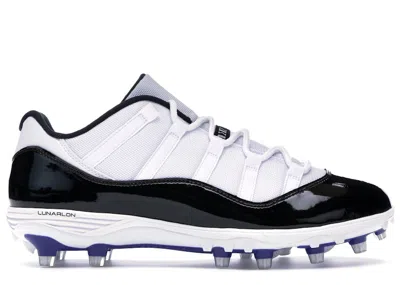 Pre-owned Jordan Men's  11 Retro Low Cleat Sneakers In White/black/concord In Multi