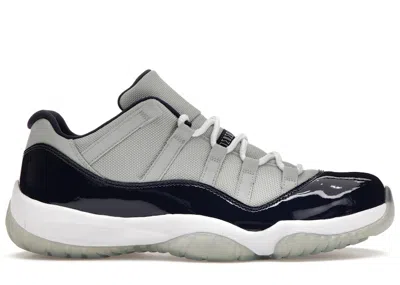 Pre-owned Jordan Men's  11 Retro Low Georgetown Sneakers In Grey Mist/white/midnight Navy Blue