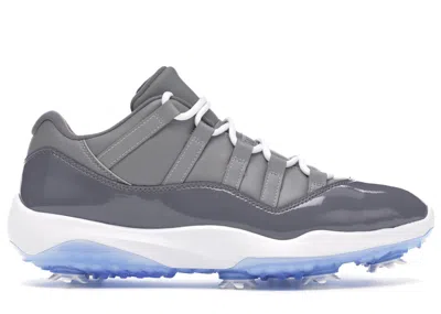 Pre-owned Jordan Men's  11 Retro Low Golf Cool Grey Sneakers In Medium Grey/gunsmoke/white