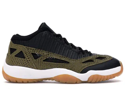 Pre-owned Jordan Men's  11 Retro Low Ie (2015) Sneakers In Black/militia Green/gum Yellow In Multi