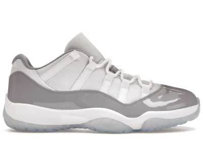 Pre-owned Jordan Men's  11 Retro Low Sneakers In White/cement Grey/university Blue In Multi