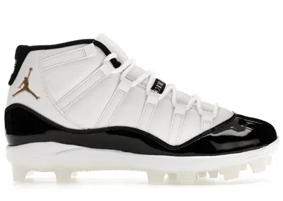 Pre-owned Jordan Men's  11 Retro Mcs Cleat Dmp Gratitude Sneakers In White/black/metallic Gold