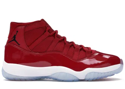 Pre-owned Jordan Men's  11 Retro Win Like 96 Sneakers In Gym Red/black/white In Multi