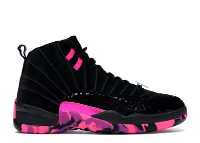 Pre-owned Jordan Men's  12 Retro Doernbecher (2017) Sneakers In Black/pink Blast/hyper Violet In Multi
