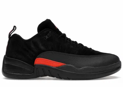 Pre-owned Jordan Men's  12 Retro Low Sneakers In Black/max Orange/anthracite