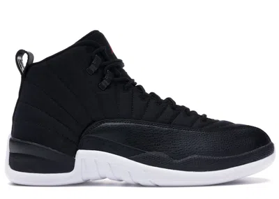 Pre-owned Jordan Men's  12 Retro Nylon Sneakers In Black/gym Red/white In Multi