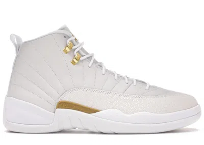 Pre-owned Jordan Men's  12 Retro Ovo Sneakers In White/metallic Gold In Multi